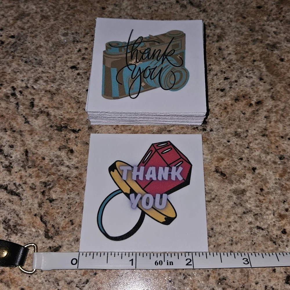 Retro Thank You Sticker Set - Picture 3 of 4